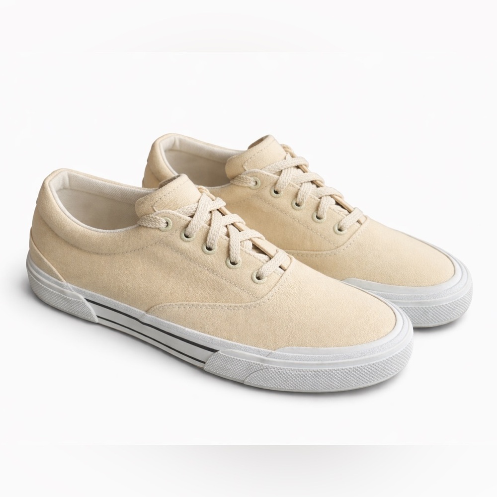 FUBU Low-Top Canvas Sneakers Men’s Size 9 Beige Vulcanized Sole NEW No Tags - Picture 3 of 5